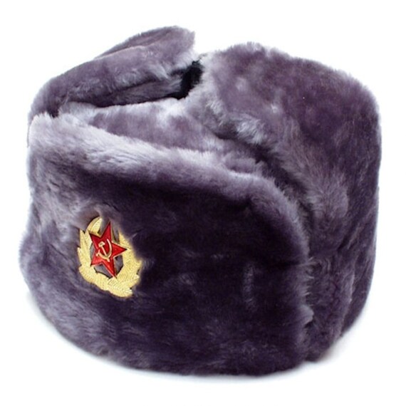 Classic Russian Ushanka Hat – Faux Fur Winter Hat With Ear Flaps (Black) By RussianOrnaments