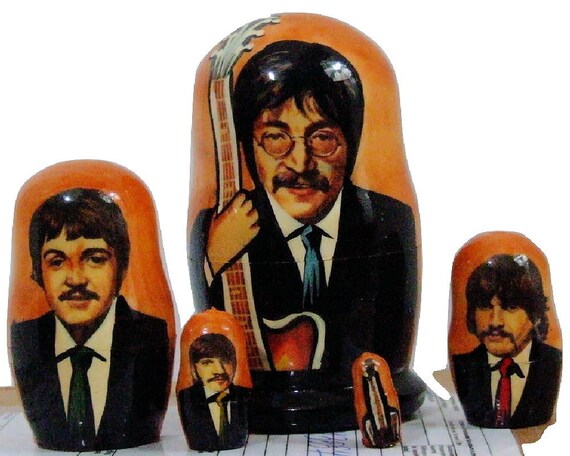 beatles nesting dolls