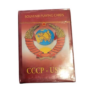 USSR Souvenir 54 Playing Cards Deck CCCP Pack New Sealed