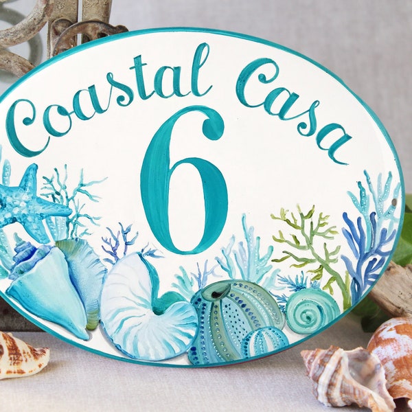 Coastal House Number Etsy