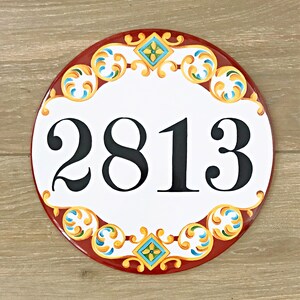 Spanish Ceramic address plaque Personalized house sign, Address sign Talavera, Mexican House numbers