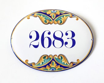 Benutzerdefinierte Talavera Hausnummern Fliese, Outdoor Keramik Adressschild