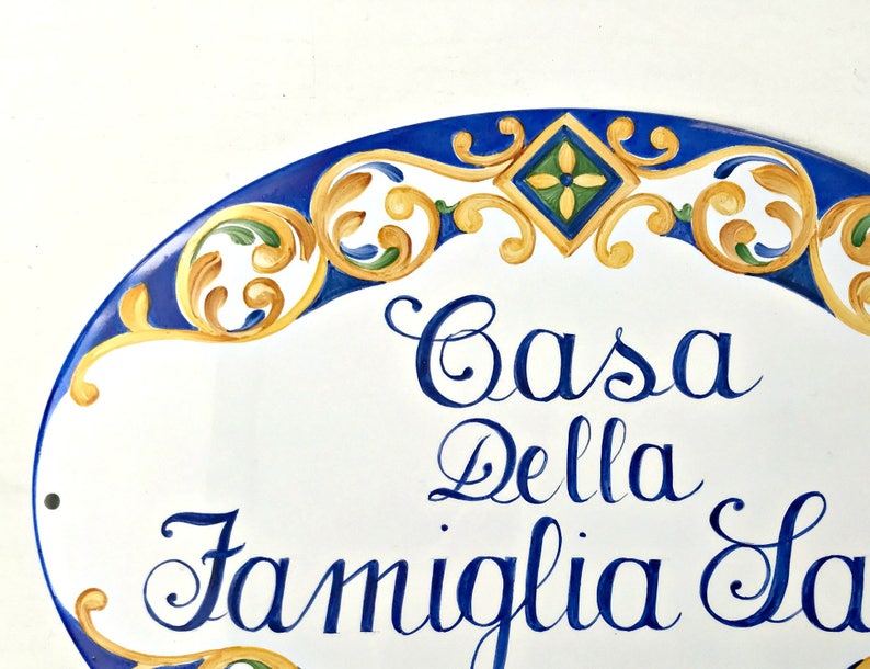 Personalized family name Sign, Custom outdoor sign, personalized House sign, Custom house name sign, Mexican Talavera image 5