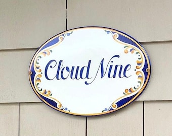 Custom front porch Welcome Sign - Spanish Ceramic house plaque - Talavera decor