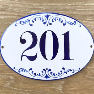 Blue House number plaque, Ceramic Address Sign, Custom Tile House Numbers, Spanish Revival