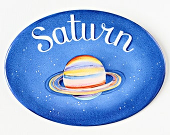 Planets kid room decor, Name plaque for baby room, Personlized bedroom sign, Custom door sign, Celestial room decor