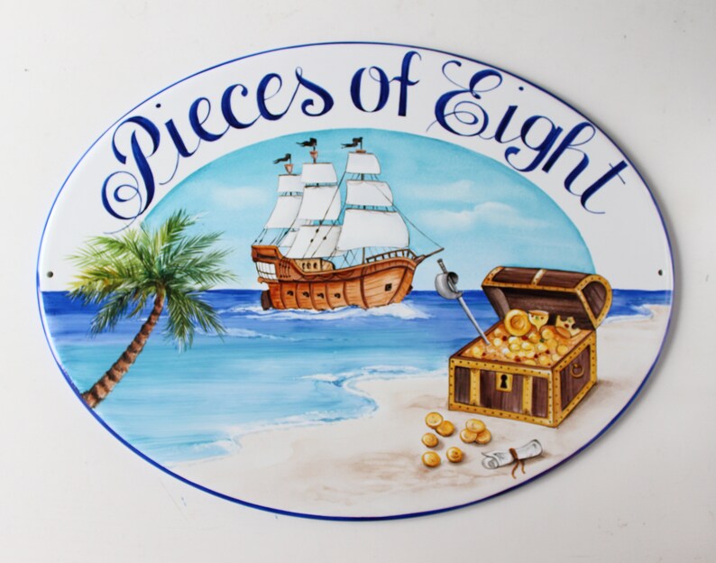 Custom outdoor House name Sign Family name plaque outdoor wall art nautical decor Personalized house plaque Pirates ship wall decor
