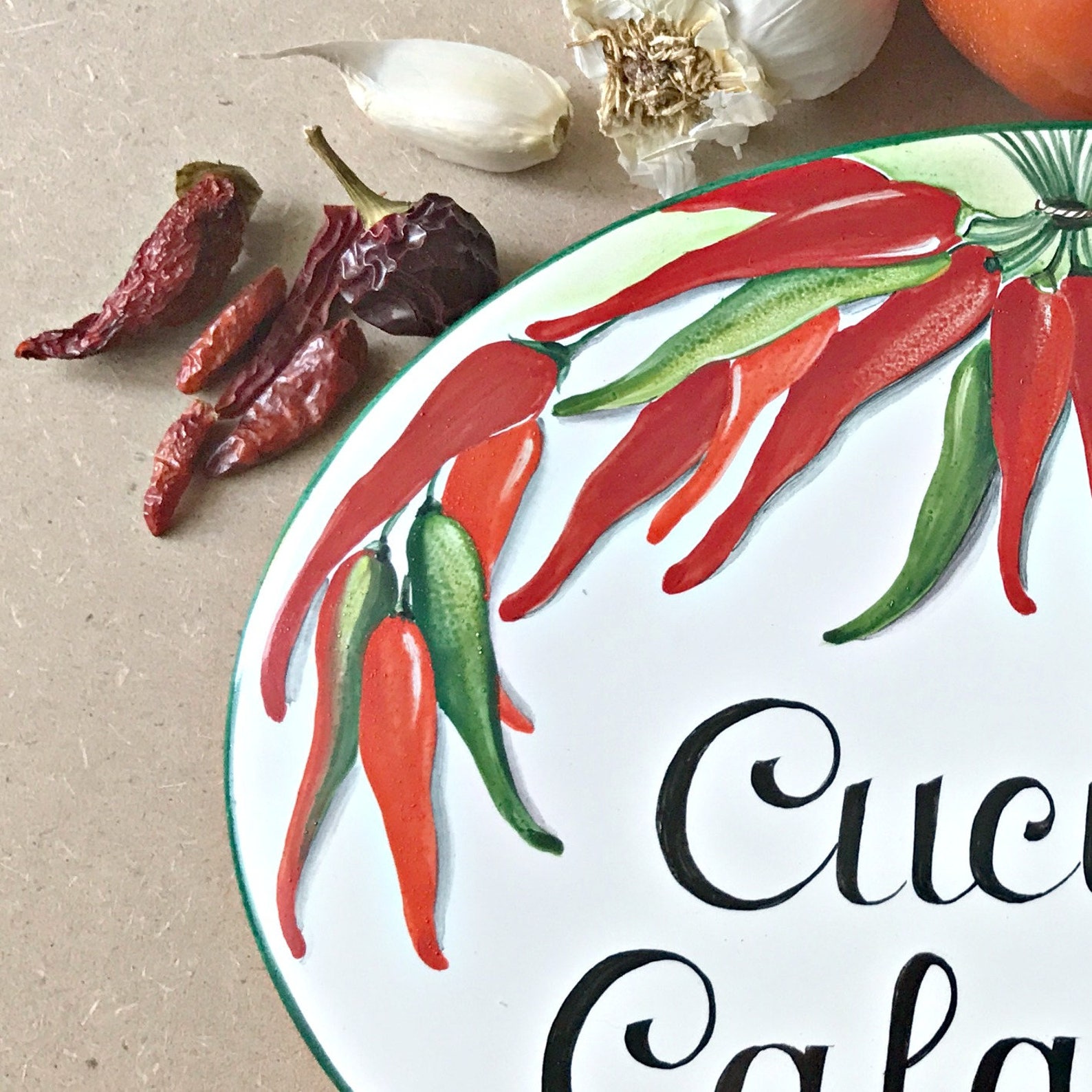 Chili peppers kitchen sign wall decor rustic kitchen decor Etsy