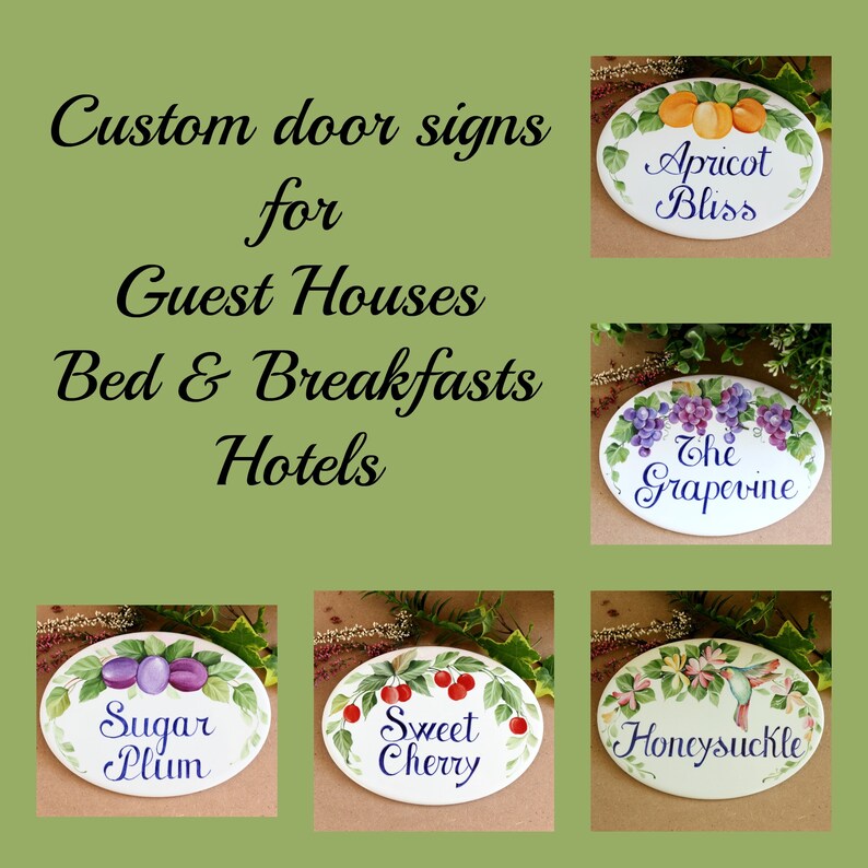 Personalized kitchen sign Ceramic door plaque with custom Etsy