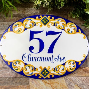 Personalized family name Sign, Custom outdoor sign, personalized House sign, Custom house name sign, Mexican Talavera image 3