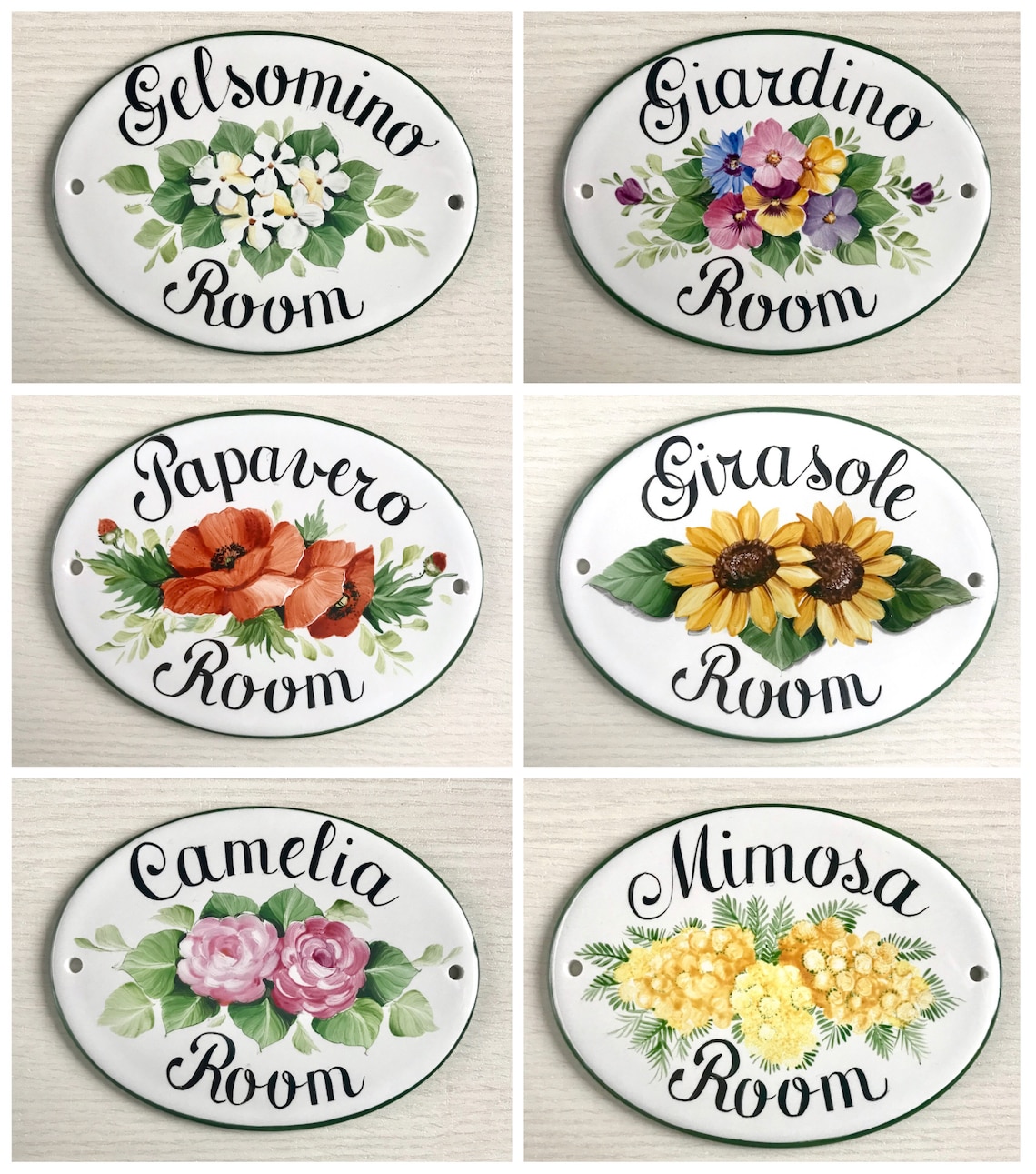 Targa Per Porta Con Parola 1 2 3 4 UV Stampa 12 X 12 Cm – 3 Mm In
