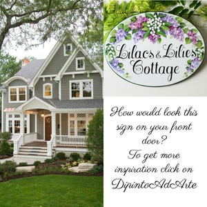 Lilacs Cottage Personalized House Sign, Personalized sign, Custom sign, Outdoor custom sign, Custom name sign, Personalized sign for home image 7