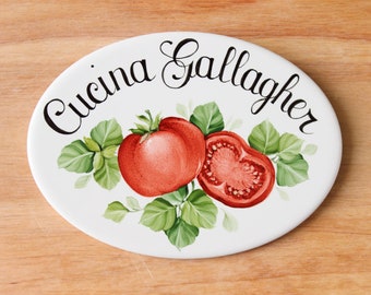 Custom name sign for kitchen Personalized gift for Mom, Italy Lover, Custom gift for chef