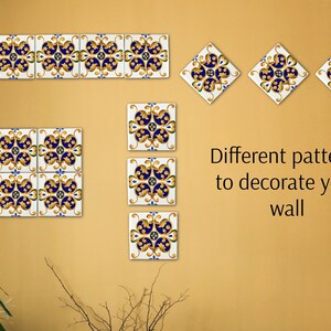 Custom Mexican tiles Ceramic wall art, Talavera tiles 4 x 4 or 6 x 6, Wall murals tile, Decorative tiles for outdoor 画像 3