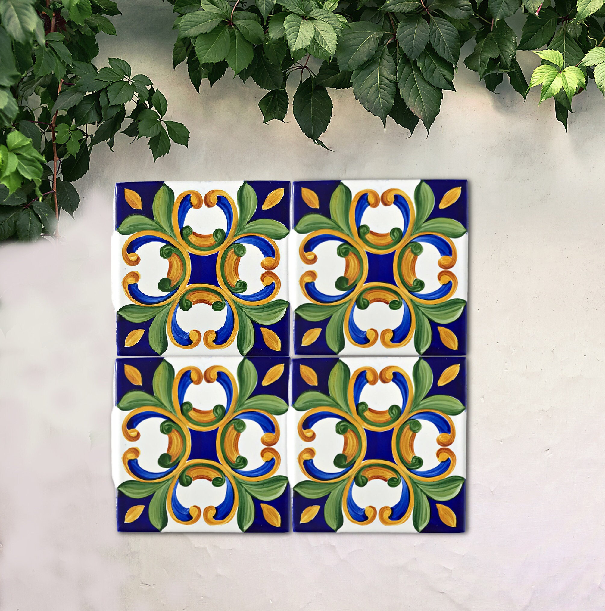 Italian Ceramic Outdoor Wall Tile, Decorative Art for Front Door