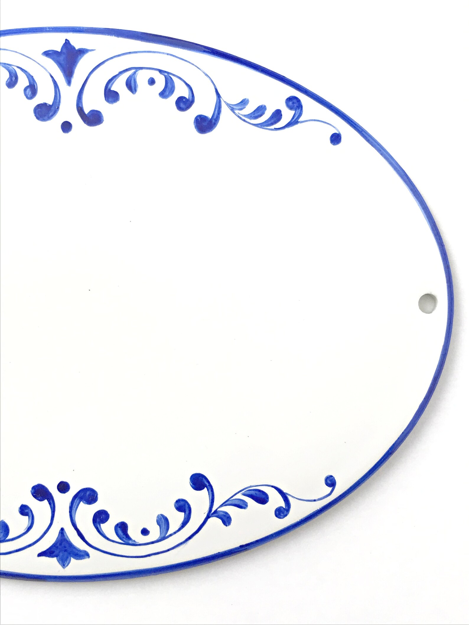 Blue House Number Plaque Ceramic Address Sign Spanish Blue Etsy