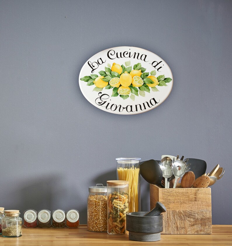 Personalized Lemon Kitchen Sign, Custom Door Sign, Fruit Wall Decor - Etsy
