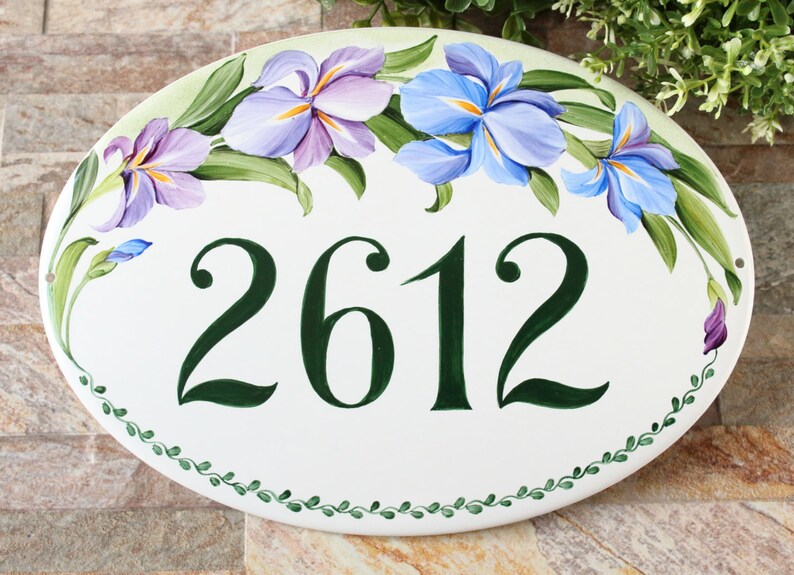 Personalized Ceramic House Numbers Tile Address Plaque for Etsy
