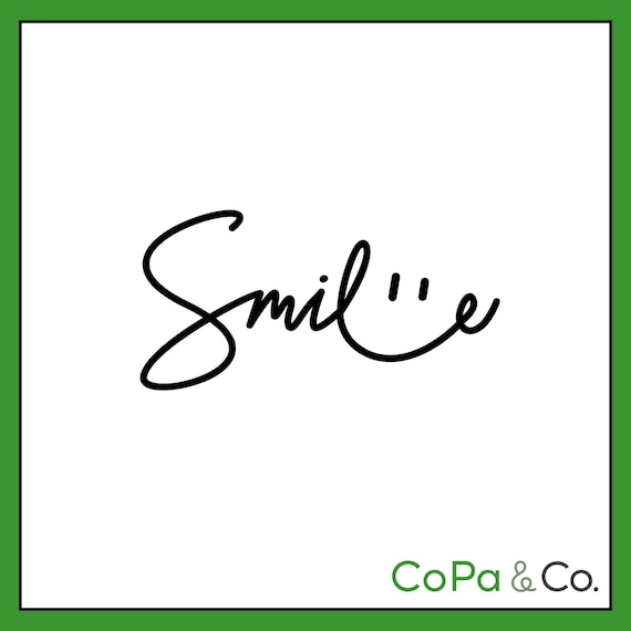 Smile Decal: Minimalist Waterproof Vinyl Sticker for Laptop, Car, Cup