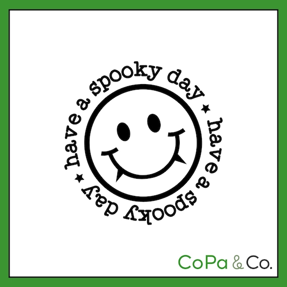 Halloween Smiley Face Decal: Spooky Day Waterproof Sticker