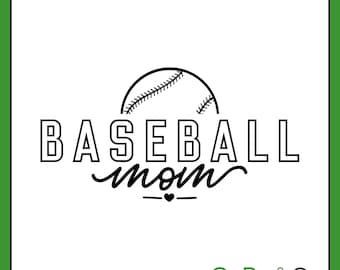 Decal - Baseball Mom – Permanent Sticker for Car, Laptop, or Cup
