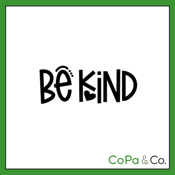 Be Kind Vinyl Decal – Retro Font, Positive Vibes Sticker