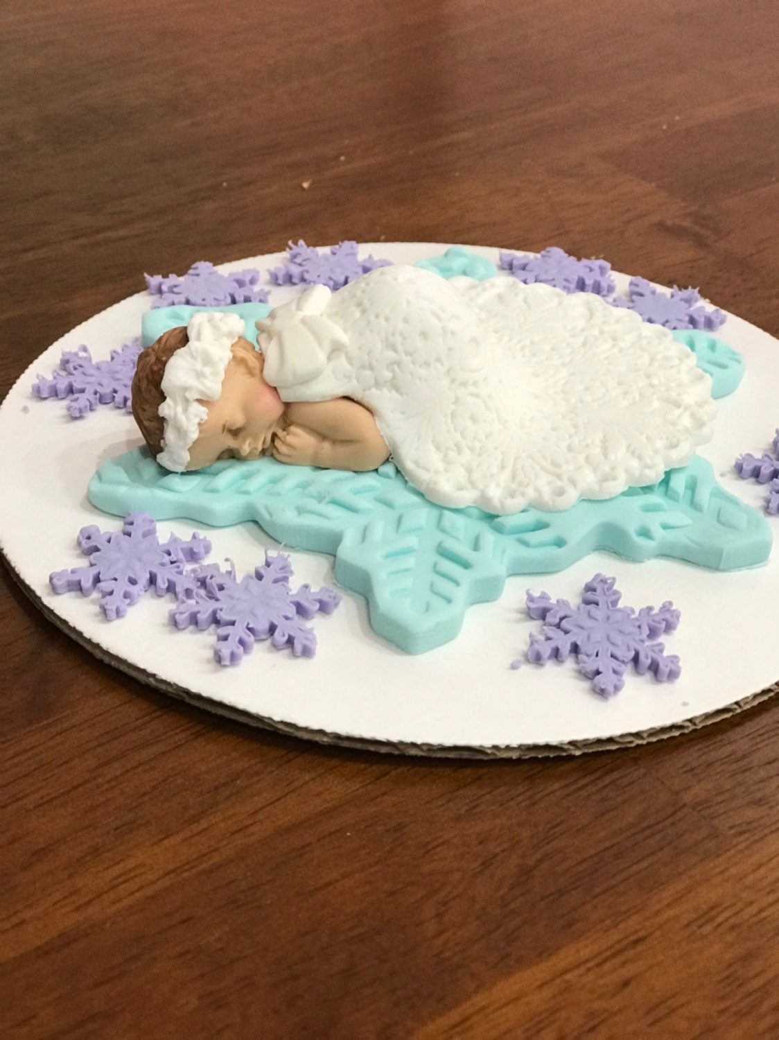 Flocon De Neige Baby Shower Gateau Topper Fille Princesse Etsy Canada