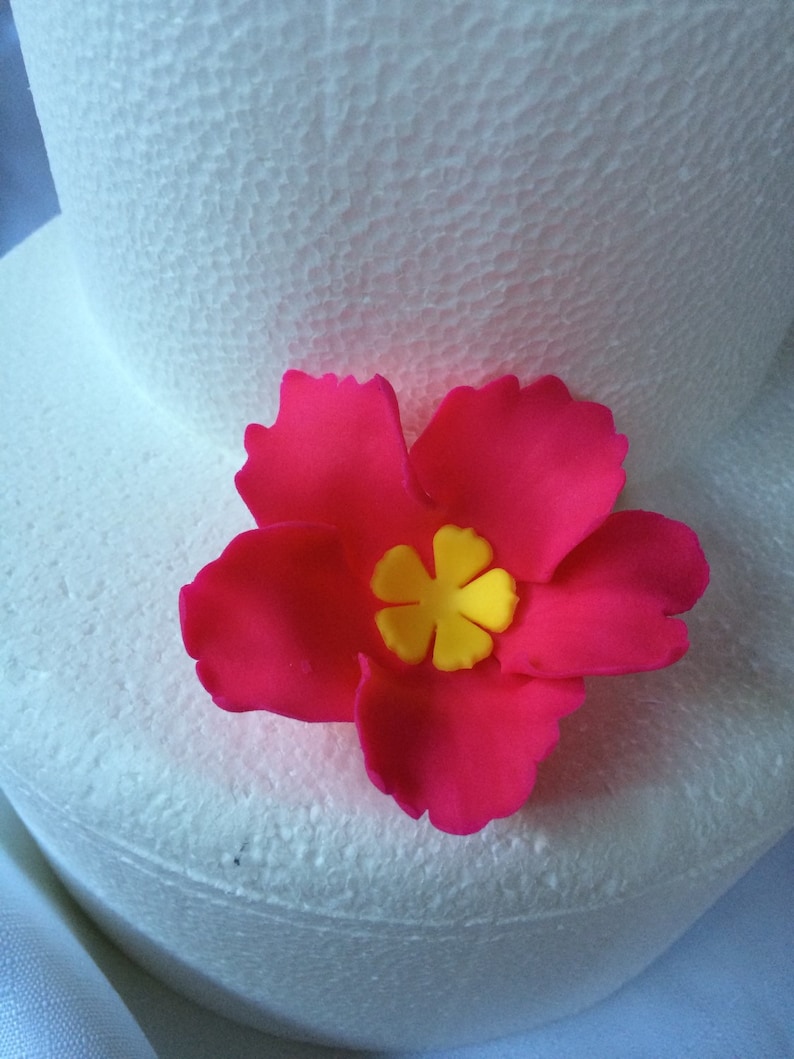 Fondant flowers 12 Bright Hawaiian tropical Hibiscus edible Etsy