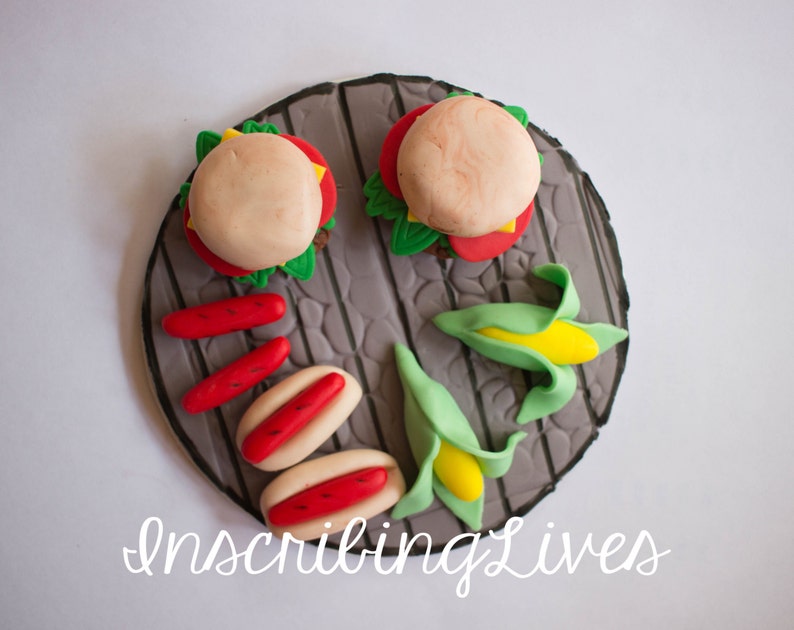 Bbq Baby Shower Cake Topper 9pcs Edible Fondant Cake Etsy Bbq Baby Shower Cake Topper 9pcs Edible Fondant Cake Etsy