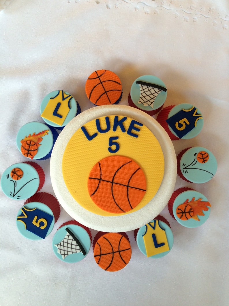 Basketball Cake Topper Edible Basketball Cake Topper Fondant Etsy UK