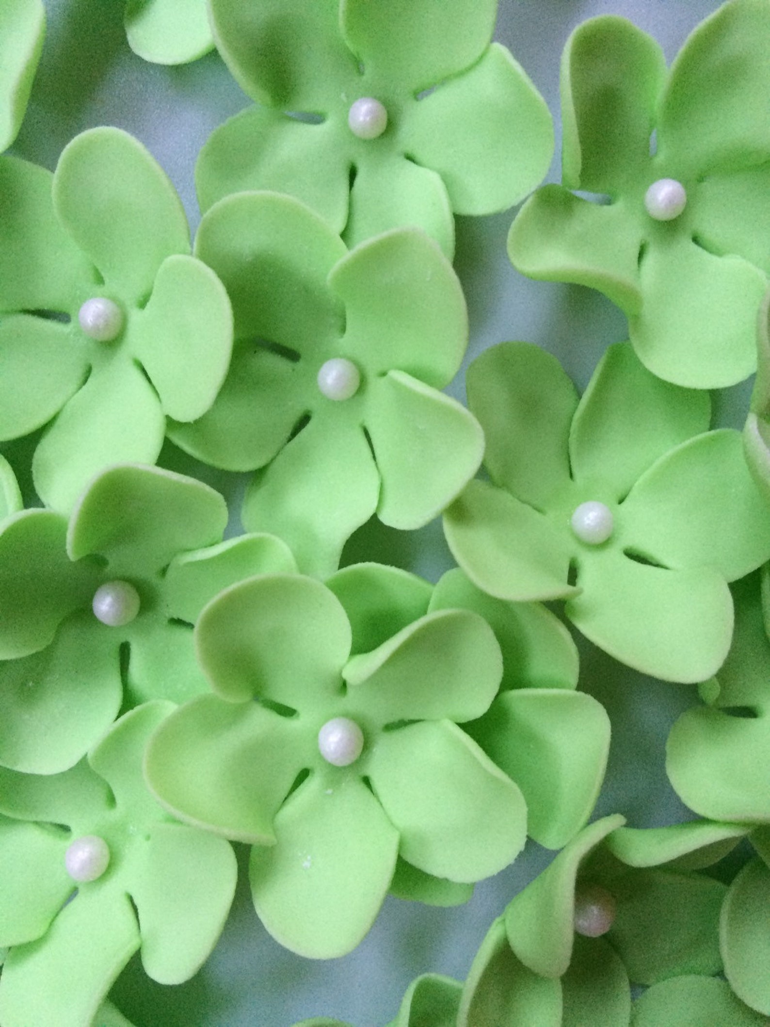 Fondant Flowers 36 Mint Green Edible Fondant Flowers Hawaiian Etsy