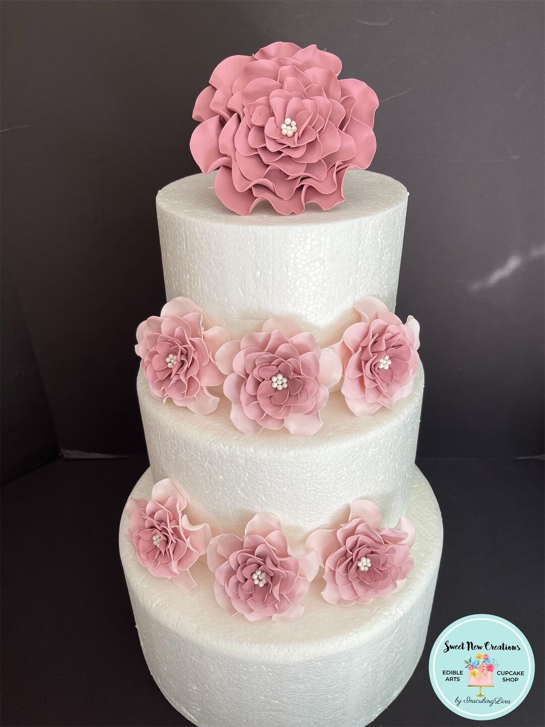 Dusty Rose Wedding Cake Decorations Rustic Wedding Cake Topper Ombré