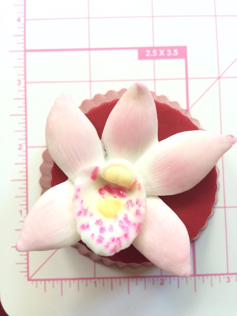 Orchid Fondant flowers 12 orchid edible flowers cupcake Etsy