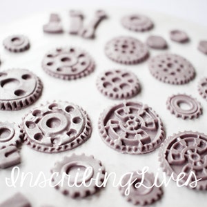 mechanic cake topper 24pcs fondant gears bolts screw tools cupcake toppers edible decorations baby shower bachelorette Inscrbinglives