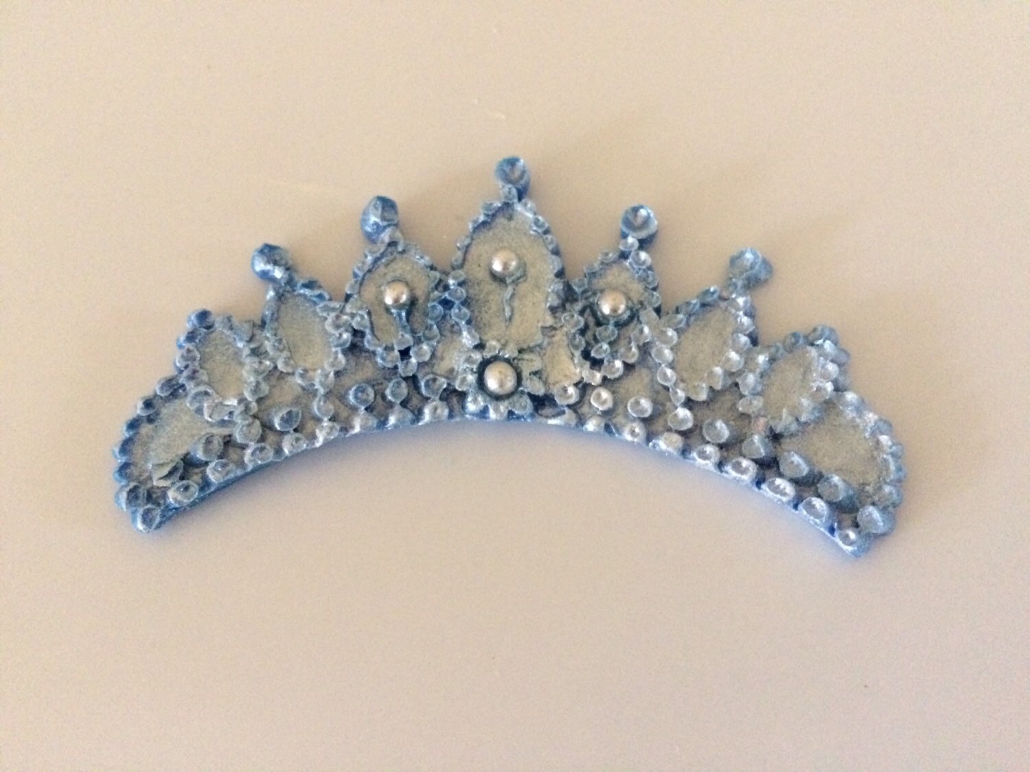 tiara cake topper edible fondant princess 2D crown birthday Etsy