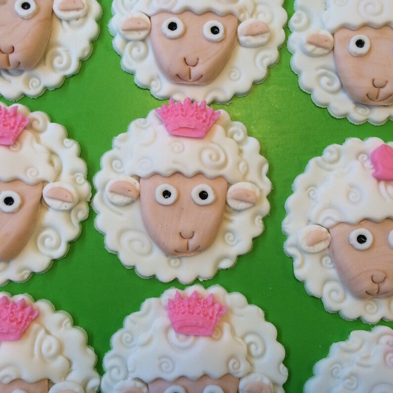 Lamb Cupcake Toppers 12pcs Sheep Baby Shower Decorations Etsy