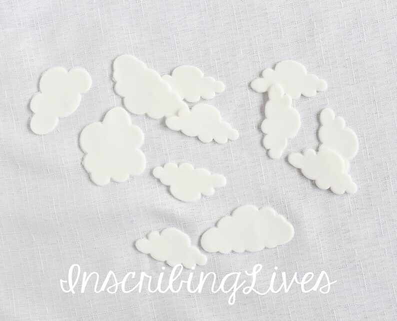 Cloud Cupcake Toppers 12pcs Edible Fondant Cake Topper Air - Etsy