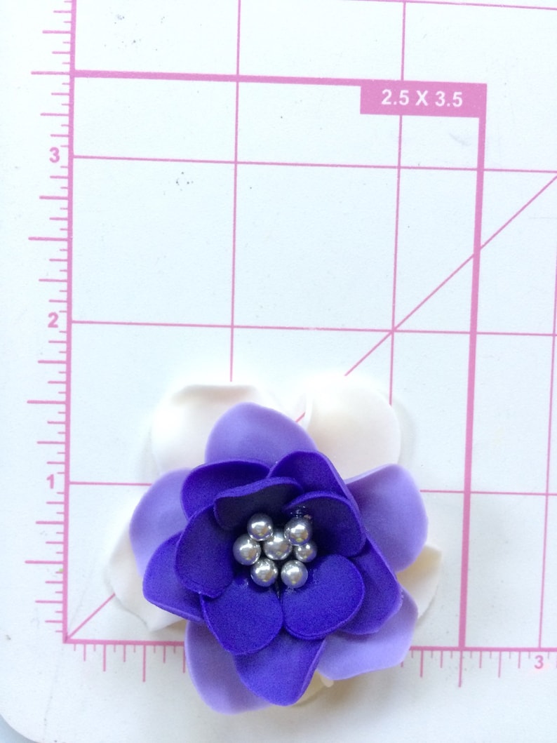 Fondant Flowers 12pcs Edible Flowers Vintage Ivory Purple Etsy