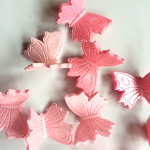 pink butterfly cupcake toppers 27pcs edible fondant assorted cake topper cookie decorations sweet 16 wedding party birthday girly easter 3D
