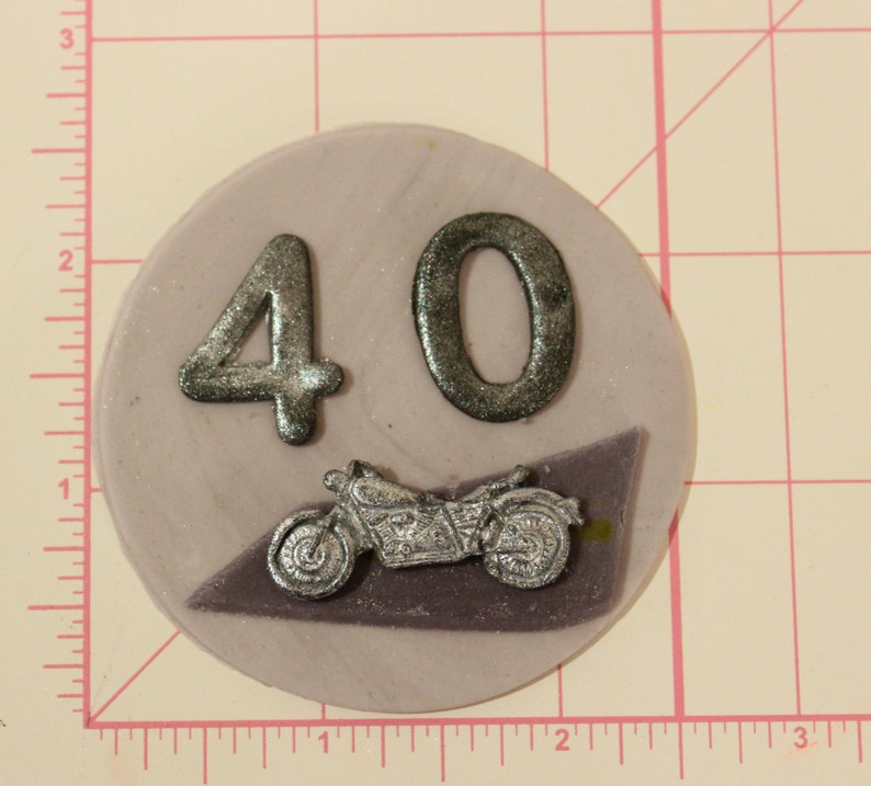 12 Motorcycle Cupcake Toppers Edible Fondant Cupcake Etsy