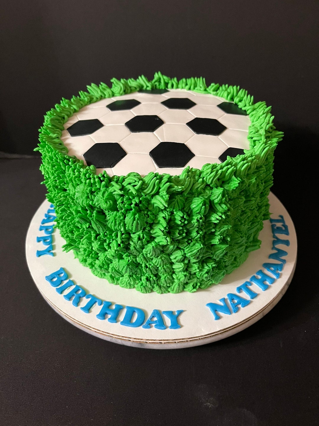 Soccer Cake Topper Edible Soccer Cake Topper Fondant Football Etsy