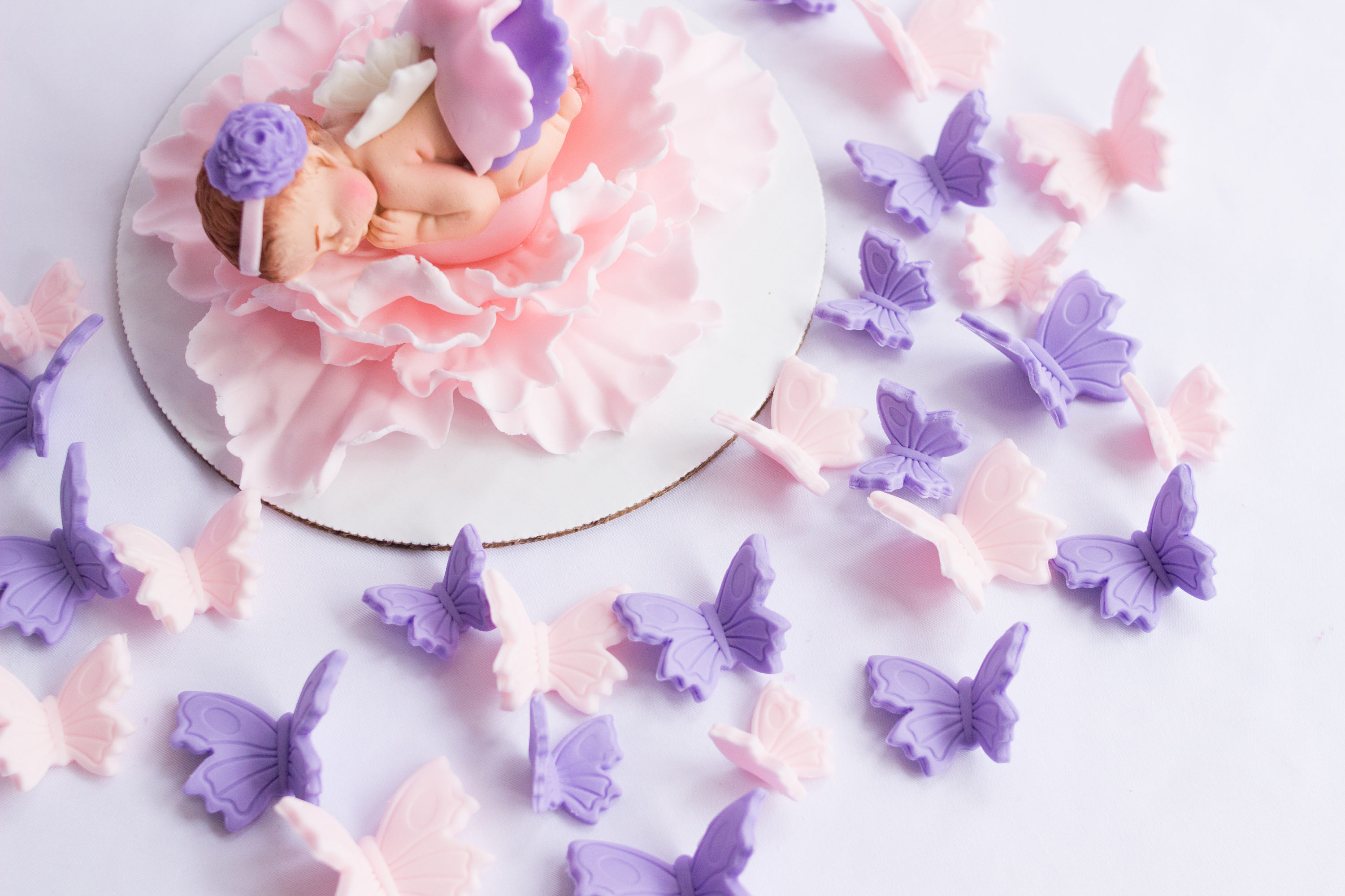 Butterfly baby shower cake topper girl 29pcs lavender pink Etsy