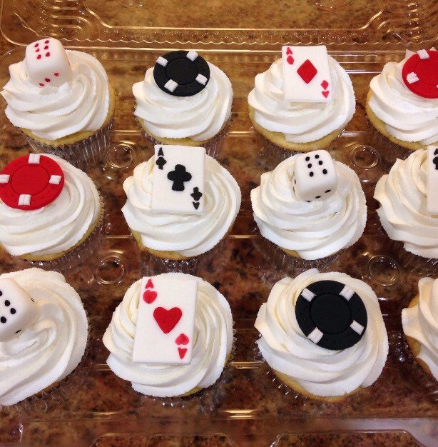Happy 75th Casino Birthday ~ Edible 2D Fondant Cake Cupcake Topper ~ D21873 * 