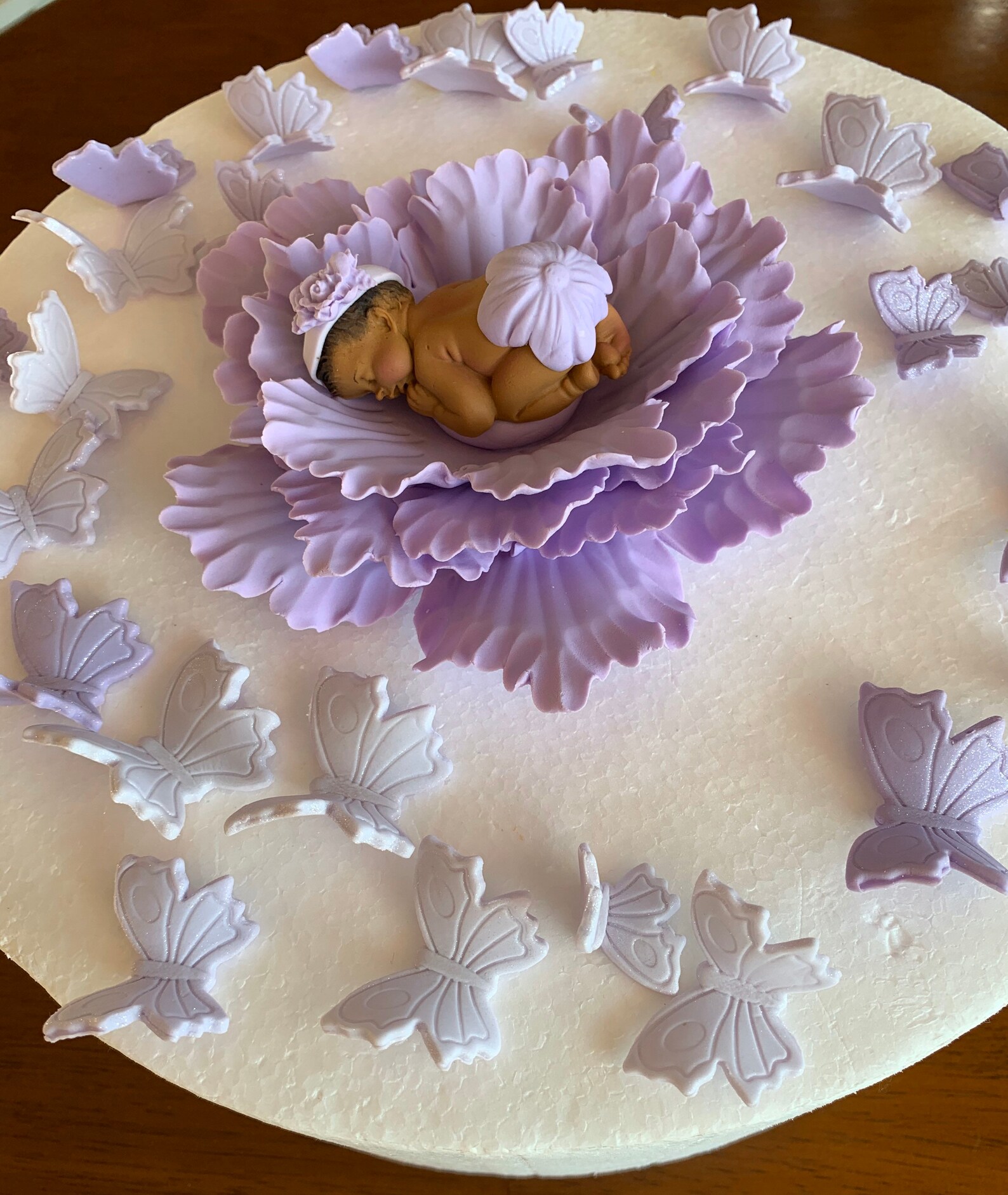 Butterfly Baby Shower Cake Topper 29pcs Girl Lavender Peony 3D Etsy