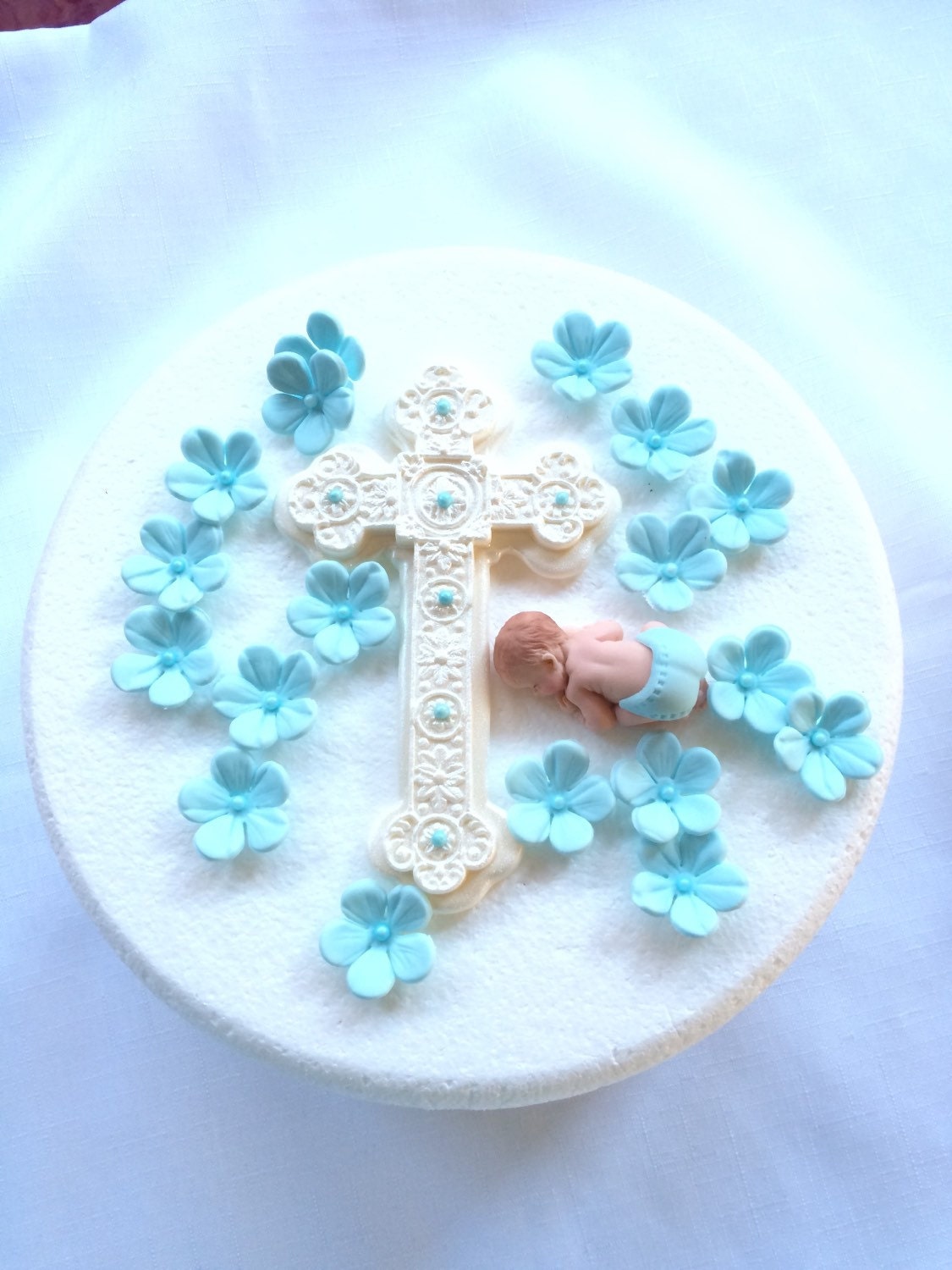 Baptism cake topper boy Christening cake topper 20 pcs set Etsy