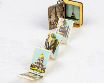 Paris Miniature Photo Book Brooch / Pin / Souvenir – La Tour Eiffel