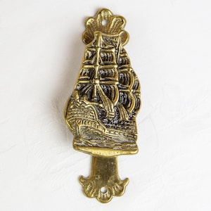 Vintage brass door knocker - Ship - HMS Victory