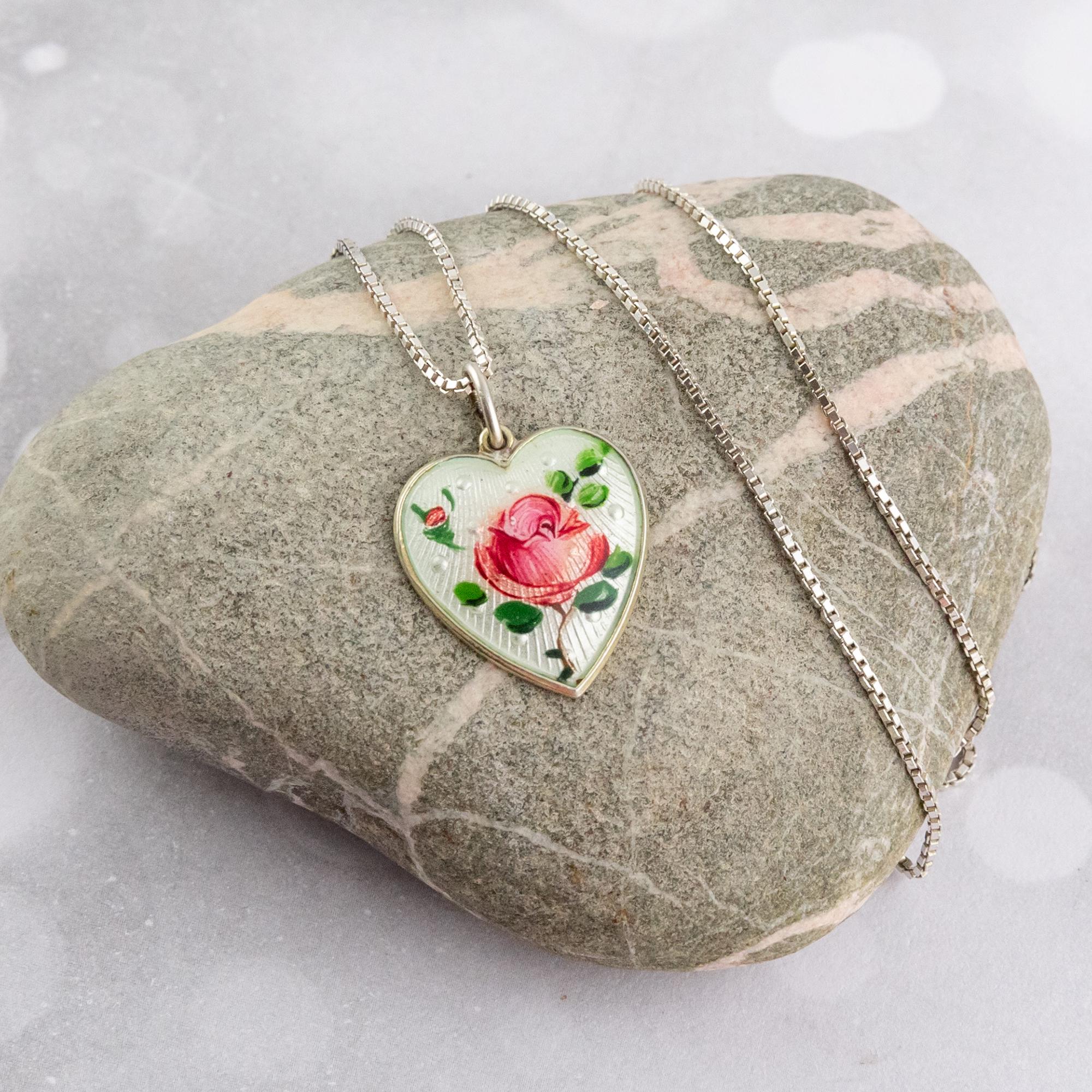 Norwegian Enameled Silver Flower Jewelry - Etsy
