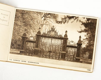 Vintage Sandringham Estate Postcard book – 12 postcards from Royal family retreat
