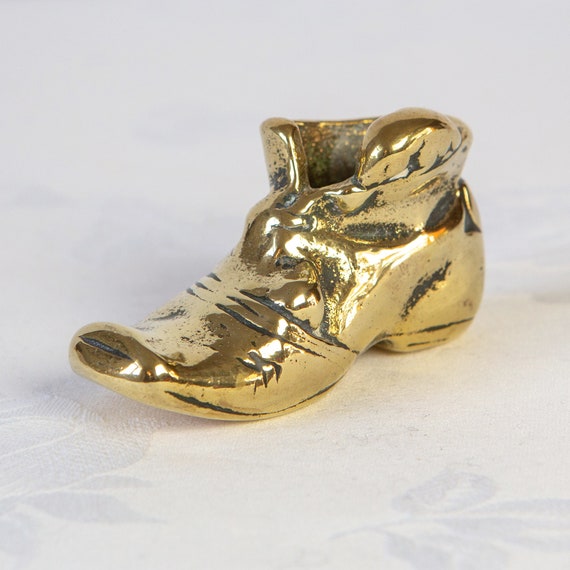 vintage brass shoes